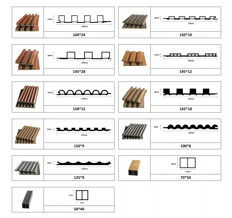 different designs of WPC fluted wall panel different designs of WPC fluted wall panel